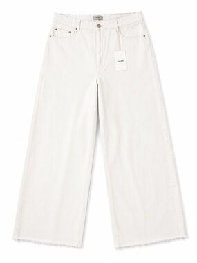 DL1961 Hepburn Wide-Leg Off-White Jeans